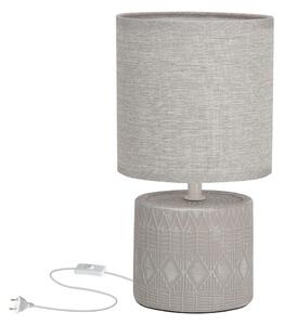 Lampada da tavolo grigia con paralume in tessuto (altezza 26 cm) Dina - Candellux Lighting