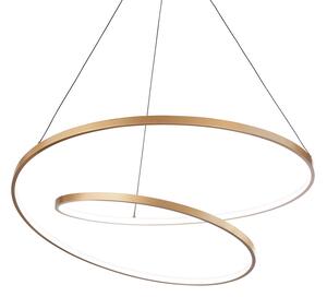 Sospensione Moderna Oz Metallo Ottone Led 55W 3000K Luce Calda D80 Dali