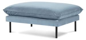 Pouf in velluto azzurro, 100 x 80 cm Vienna - Cosmopolitan Design