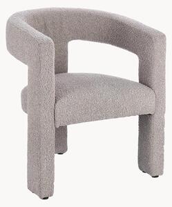 Sedia con braccioli in bouclé Arabella