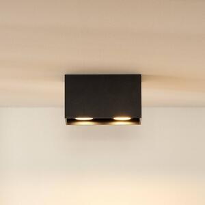 Lucide Faretto da soffitto Bodi, angolare, nero, GU10, a 2 luci, alluminio