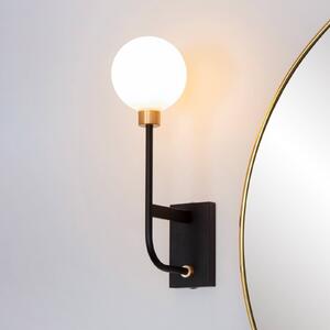 Lucide Applique Berend, vetro, nero/oro, a 1 luce