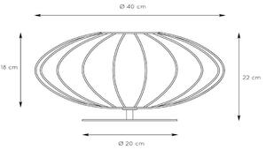 Lucide Lampada da tavolo Corina, crema, Ø 40 cm, E27