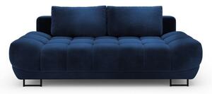 Divano letto a tre posti blu reale con rivestimento in velluto Cirrus - Windsor & Co Sofas