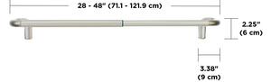 Mantovana estensibile in acciaio 71 - 122 cm Twilight - Umbra