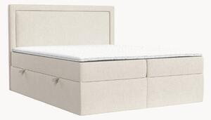 Letto boxspring in ciniglia fatto a mano con contenitore Rebeca, H2