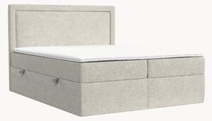 Letto boxspring in ciniglia fatto a mano con contenitore Rebeca, H2