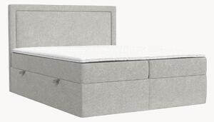 Letto boxspring in ciniglia fatto a mano con contenitore Rebeca, H2