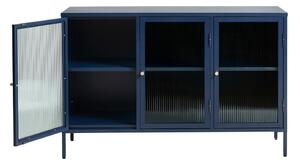 Vetrina in metallo blu Bronco, altezza 85 cm - Unique Furniture
