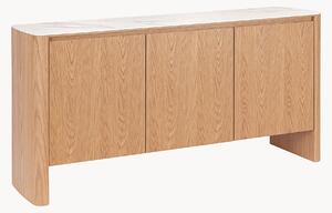 Credenza in legno con piano effetto marmo Gavriel