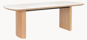 Tavolo ovale in legno con piano effetto marmo Gavriel, 210 x 100 cm