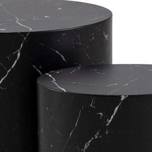 Tavolini neri in set di 2 in marmo 48x33 cm Mice - Actona