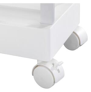 Scaffale mobile in plastica bianca 45x80 cm Mino - Wenko
