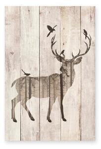 Insegna in legno 40x60 cm Deer - Really Nice Things