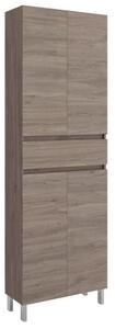 Mobile colonna armadio legno 4 ante 1 cassetto 600x240x1820h mm Infinity Rovere Eternity