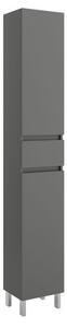 Mobile colonna legno 2 ante 1 cassetto 300x240x1820h mm Infinity Grigio Opaco