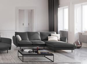 Divano angolare grigio scuro, angolo destro Vienna - Cosmopolitan Design