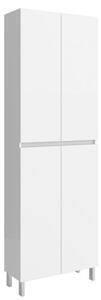 INFINITY - Mobile colonna armadio 4 ante 60x24xH182 cm Bianco Lucido