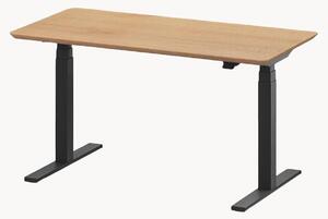 Scrivania da lavoro fatta a mano con piano in legno e altezza regolabile Pro