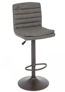 CONNOR - Sgabello stile Bar Grigio scuro vintage