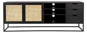 Tavolo TV in rattan nero 38x55 cm Guuji - White Label