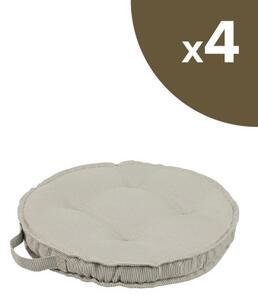 Set 4 Cuscini tondi da appoggio poliestere gr. 230/mq POLY230 Beige