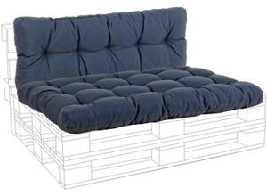 Set cuscini per divano pallet schienale e seduta POLY230 Blu Denim