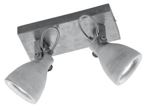 Lampada da parete grigia per 2 lampadine , lunghezza 23 cm Concrete - Trio