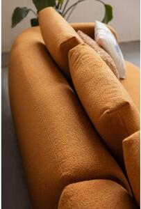 Divano angolare grigio-marrone in tessuto bouclé (angolo destro) Imola - Bonami Selection