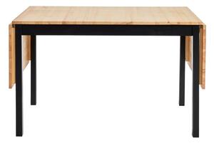 Tavolo da pranzo pieghevole in pino con struttura nera , 120 (200) x 70 cm Brisbane - Bonami Essentials