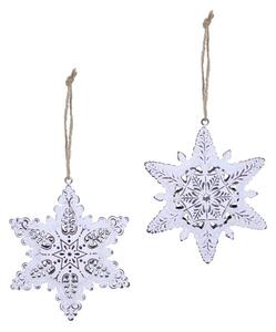 Set di 2 decorazioni da appendere per l'albero di Natale Misto Snowflakes - Ego Dekor