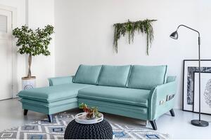Angolo del divano letto azzurro, angolo sinistro Charming Charlie - Miuform