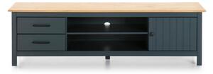 Tavolo TV in pino blu scuro 158x47 cm Miranda - Marckeric