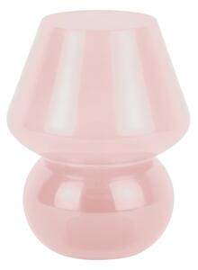 Lampada da tavolo a LED rosa chiaro con paralume in vetro (altezza 20 cm) Vintage - Leitmotiv