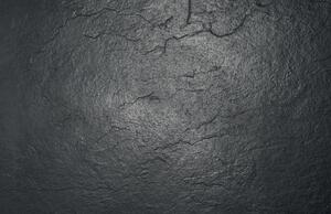 Piatto doccia rettangolare in marmo resina riducibile h.2,5cm grigio antracite con piletta di scarico (70x100)