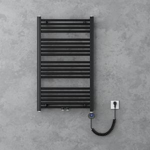 Doporro Radiatore Piatto 100x60cm con Elemento Riscaldante 600W, Scaldasalviette da Bagno Termoarredo in Acciaio, Antracite, Riscaldamento Elettrico o ad Acqua Calda RHE