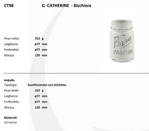 Portaspazzolini da appoggio in ceramica serie Catherine bianco