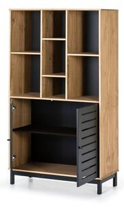 Libreria in legno di pino nero 90x160 cm Alessia - Marckeric