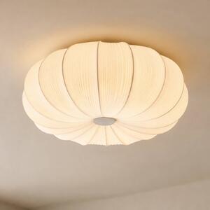Plafoniera soffitto Marielle Lindby, dimmerabile, Bianco / Opale, Soggiorno / Sala da pranzo, Tessuto / Stoffa / Seta, Scandinavo, Plafoniera