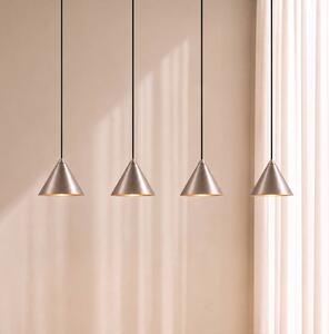Lampada a sospensione Rhodes Lucande, dimmerabile, Alluminio / Grigio / Zincato, Soggiorno / Sala da pranzo, Metallo, Moderno, Lampada a sospensione