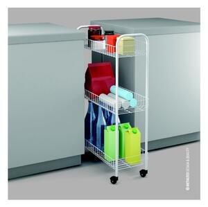 Supporto mobile per bagno a tre livelli, 23 x 84 cm Laundry - Metaltex