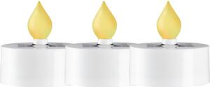 Candele a LED in set con alimentazione a pannelli solari da esterno 3 pz (altezza totale 5,5 cm) Saul – Star Trading