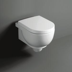 Set sanitari sospesi bianco E-Line Simas composto da WC+Bidet+Sedile