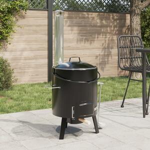 Stabli Möbel Gulaschkanone con uscita fumi e coperchio in acciaio nero smaltato - Barbecue a gas CC7244158 1pacco