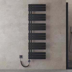 Doporro Scaldasalviette Elettrico Bagno con Termostato Digitale e Funzione Timer 159x50cm 1000W Antracite, Termoarredo Elettrico Temperatura Regolabile, Radiatore da Parete Verticale - FN