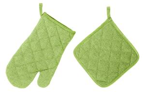 Set di guanti e muffole verde lime Loving - Casa Selección