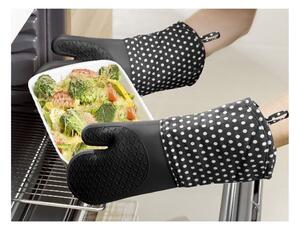 Set di 2 guanti da forno in silicone nero Forno - Wenko