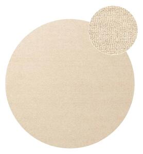 Tappeto rotondo beige in lana tessuto a mano ø 160 cm Puristic Knots – Elle Decoration