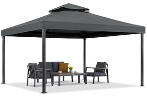Padiglione da giardino antracite Valencia 4x4 m Garden Point