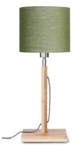 Lampada da tavolo con paralume verde e struttura in bambù Fuji - Good&Mojo